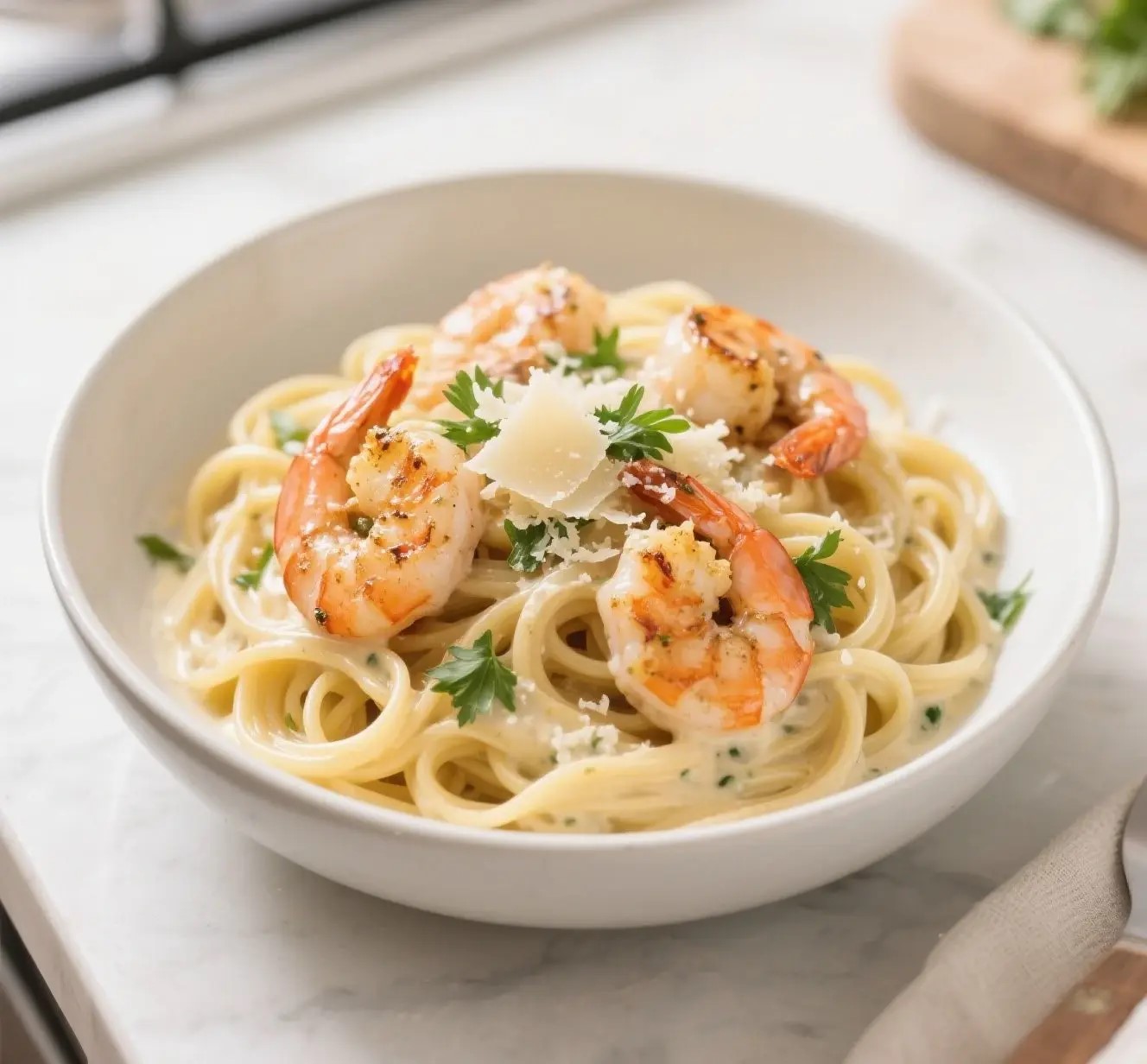 garlic butter shrimp pasta featured 1