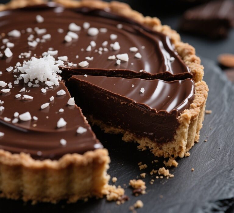 Easy Chocolate Tart with Sea Salt – Bakery-Style Dessert at Home