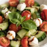Cucumber Caprese Salad – The Best Summer Salad Twist for 2025 11 Cucumber Caprese Salad with mozzarella and cherry tomatoes