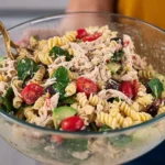 Mediterranean Chicken Pasta Salad: A Flavorful Delight 5 Mediterranean Chicken Pasta Salad in a Bowl