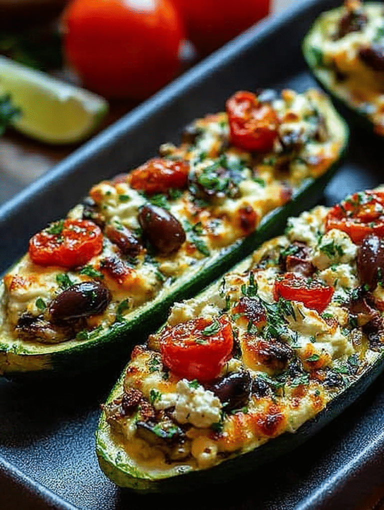 Mediterranean Stuffed Zucchini