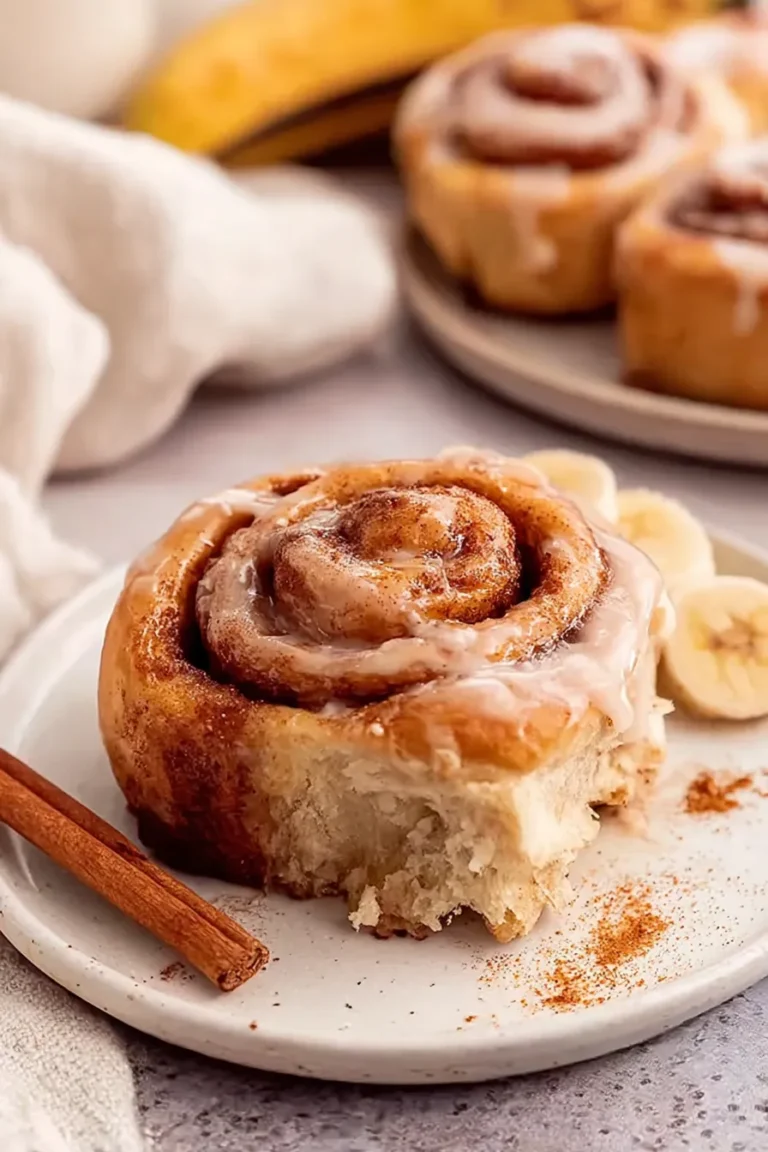 Banana Bread Cinnamon Rolls Freshly Baked