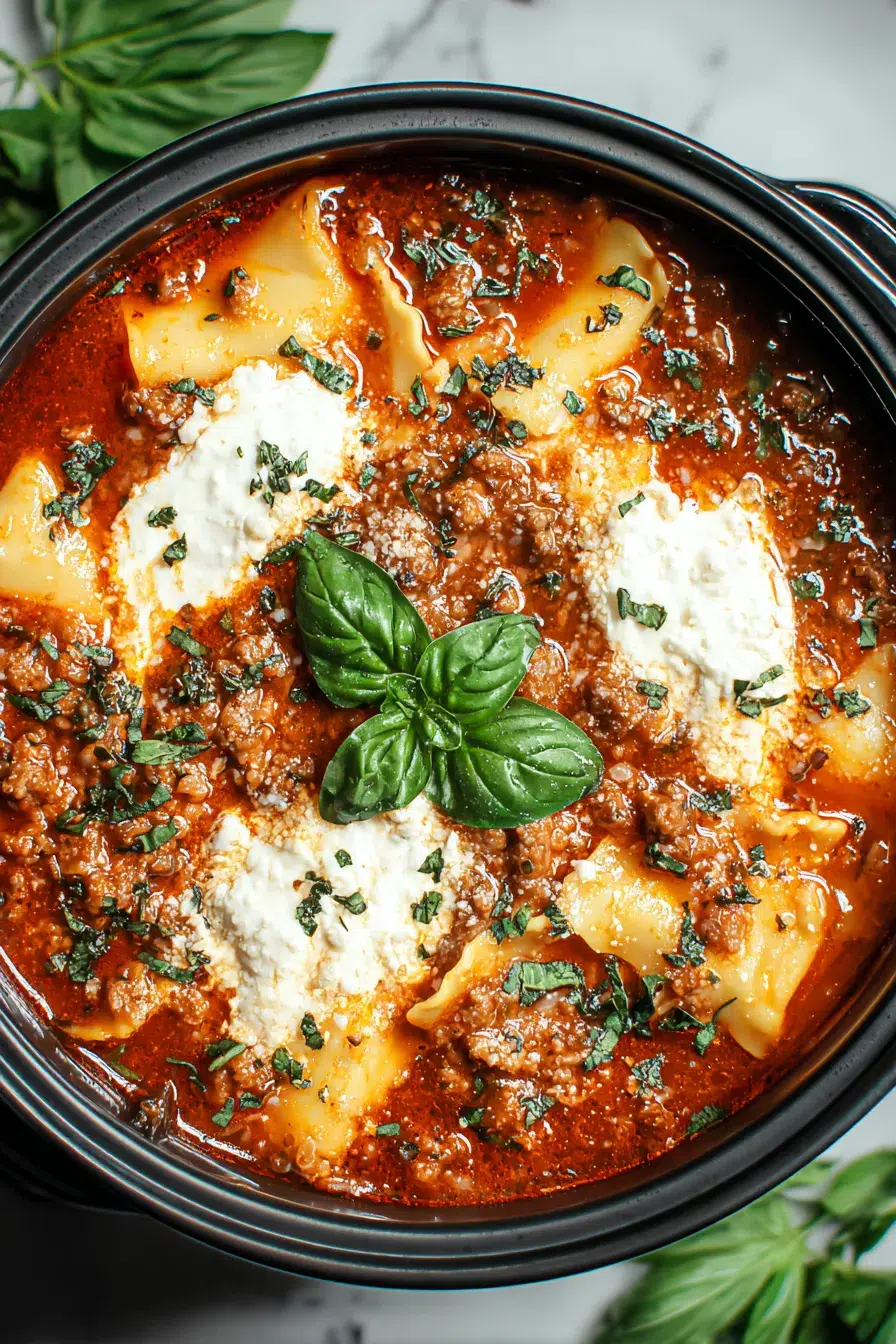 Crockpot Lasagna Soup: Comfort Food You’ll Love 4 Crockpot Lasagna Soup