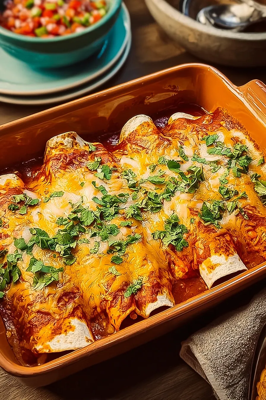 High Protein Creamy Chilli Chicken Enchiladas Ready to Serve