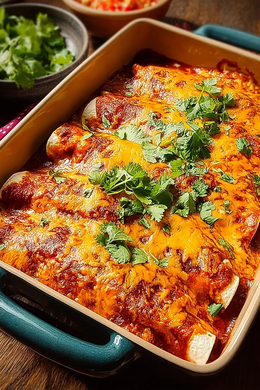 High Protein Creamy Chilli Chicken Enchiladas