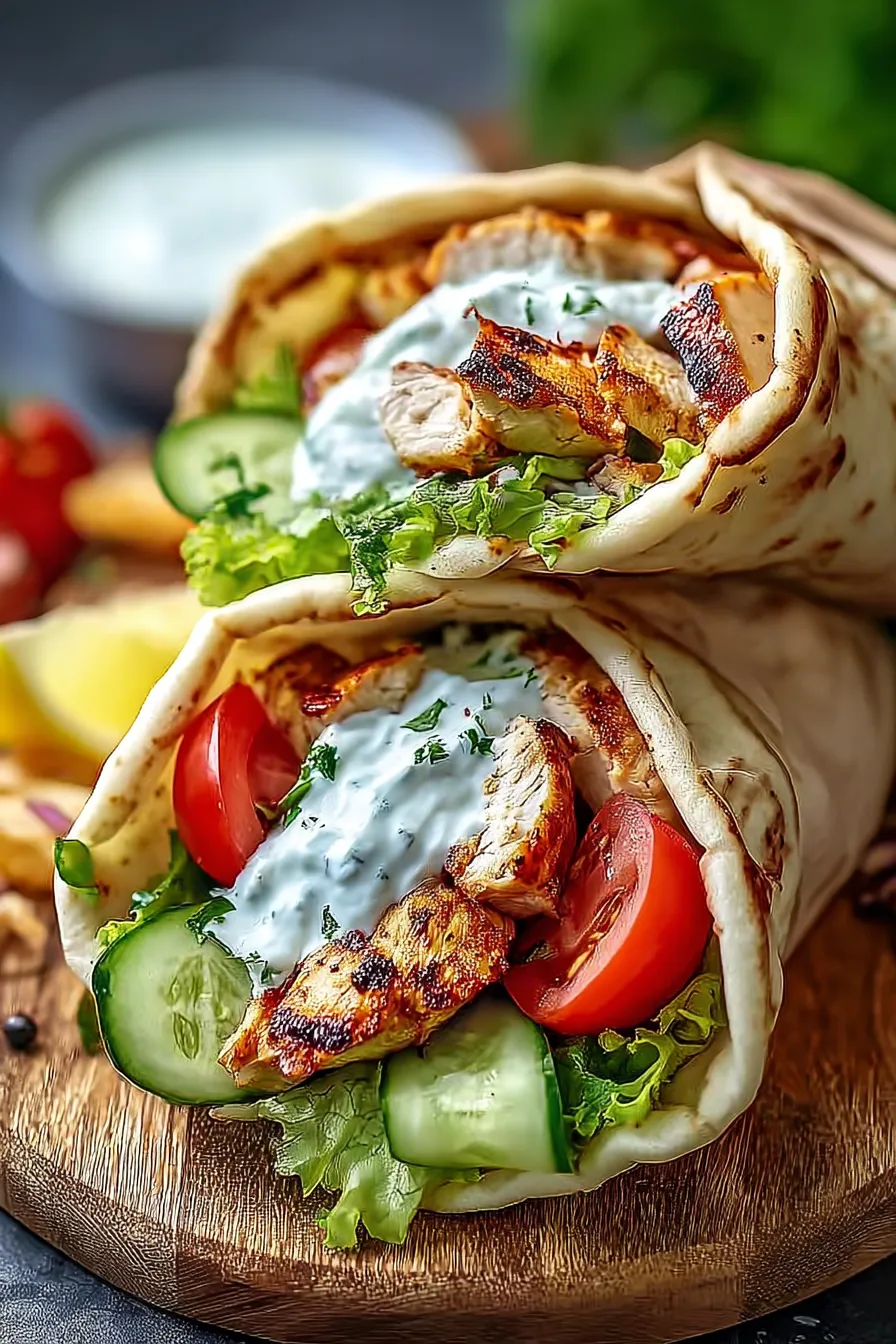 The Best Mediterranean Chicken Gyros with Creamy Feta Tzatziki Delight 4 Mediterranean Chicken Gyros with Creamy Feta Tzatziki