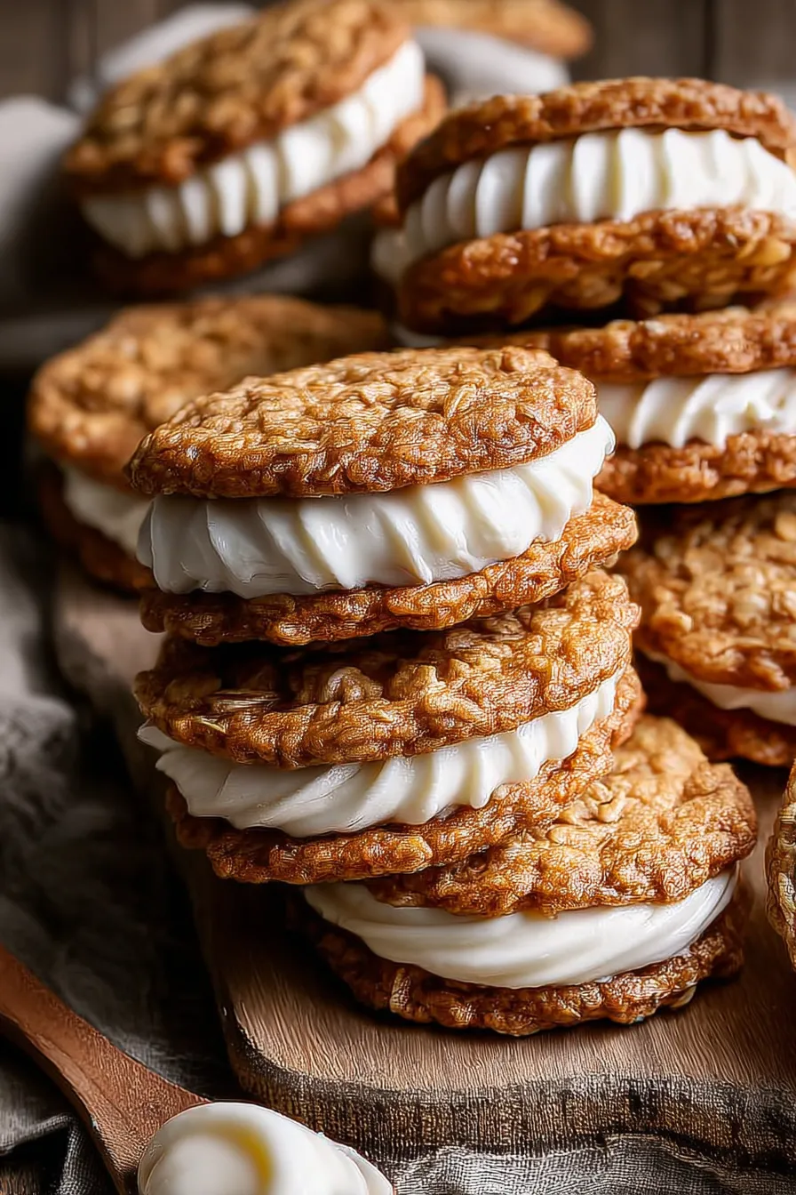 Homemade Oatmeal Cream Pies Fresh from the Oven