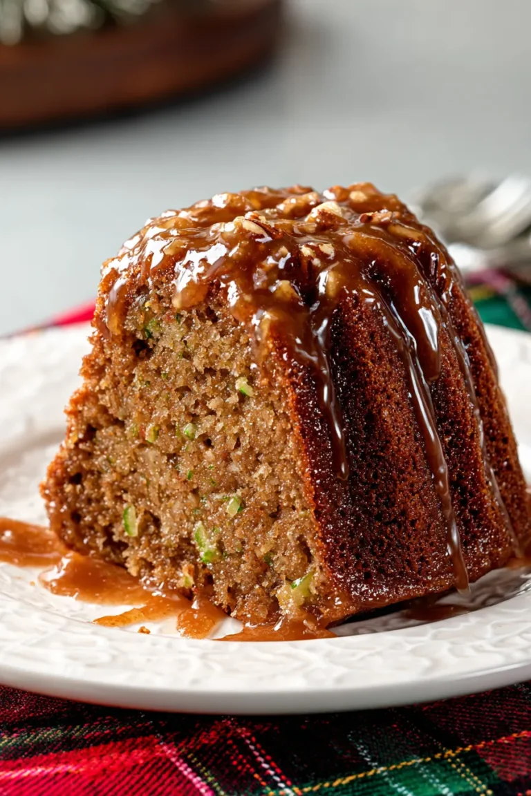 Pecan Zucchini Bundt Cake Freshly Baked
