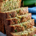 Zucchini Bread: Irresistibly Moist and Deliciously Easy Recipe 5 Homemade Zucchini Bread Slices on a Wooden Board