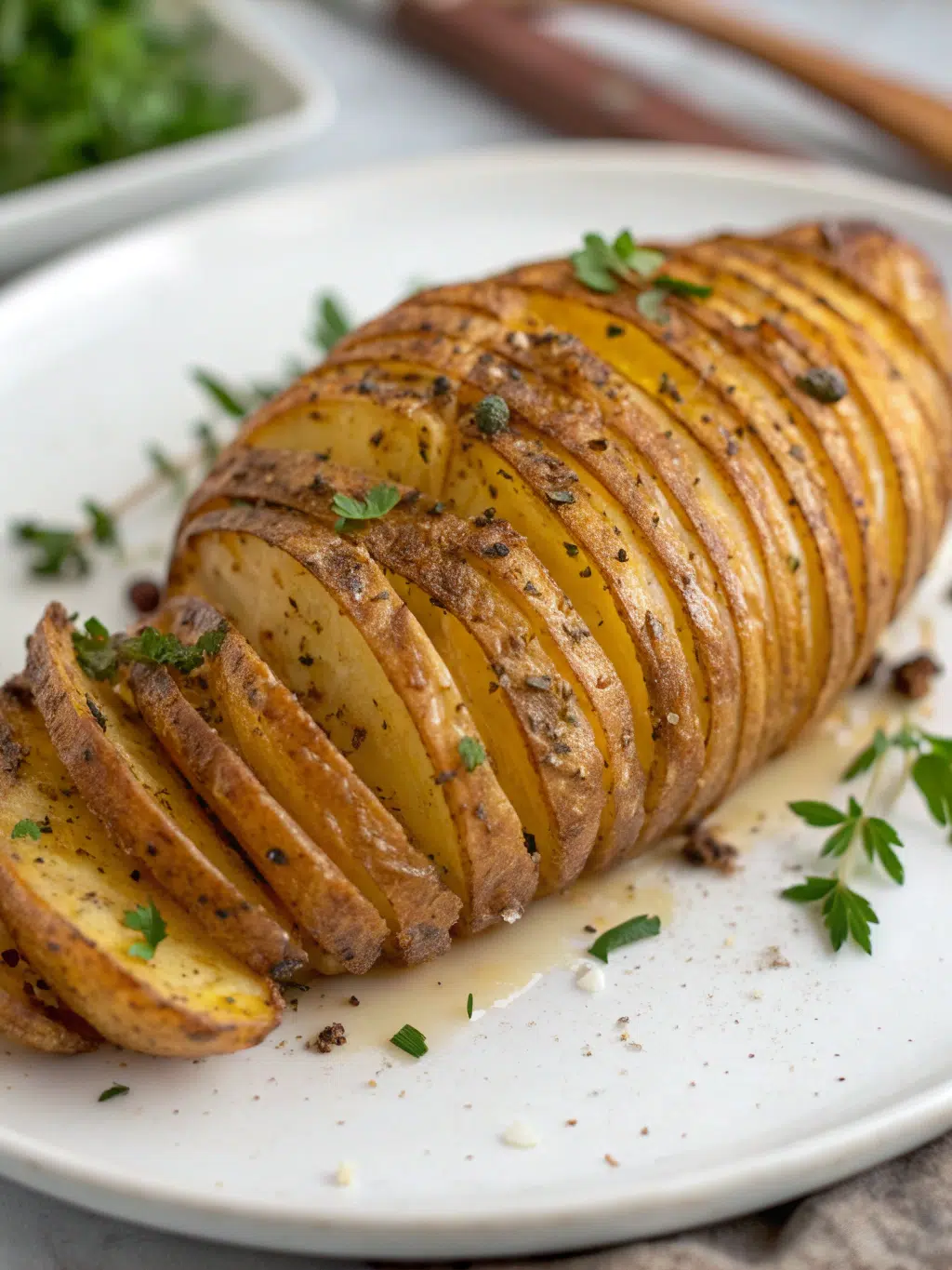 Air Fryer Hasselback Potatoes