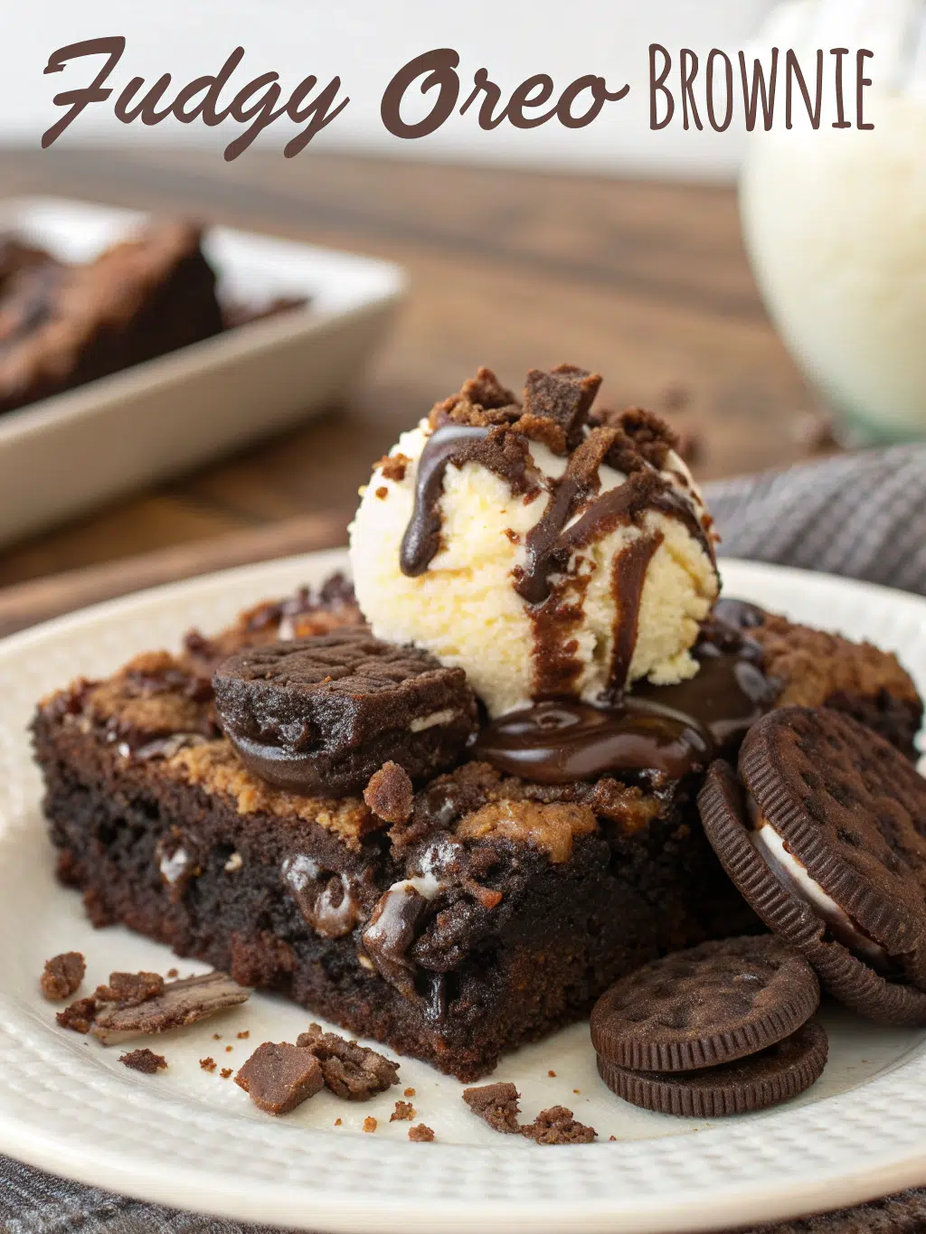 Fudgy Oreo Brownie