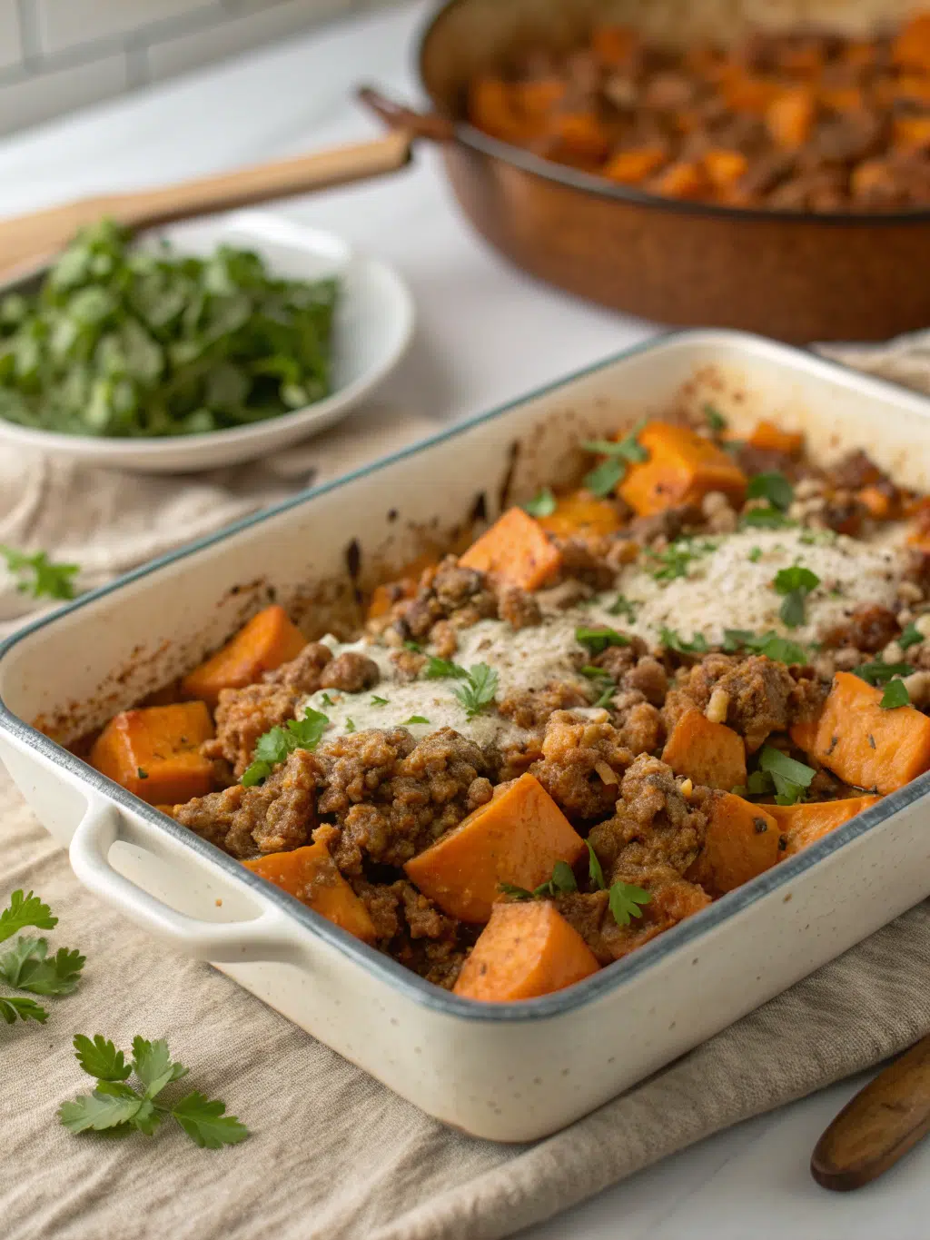 Ground Turkey Sweet Potato Bake