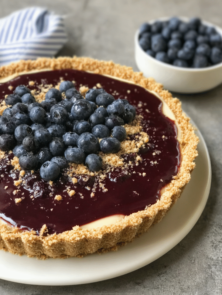 No Bake Blueberry Pie