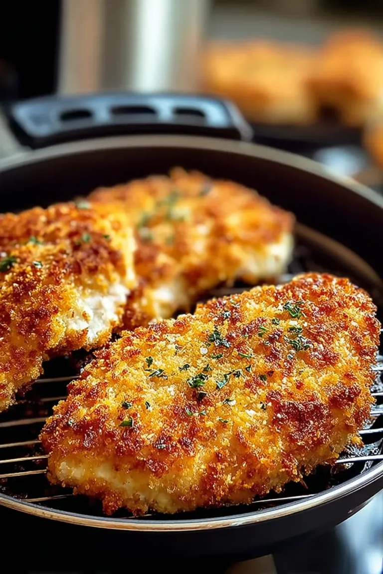Air Fryer Parmesan Crusted Chicken Plated