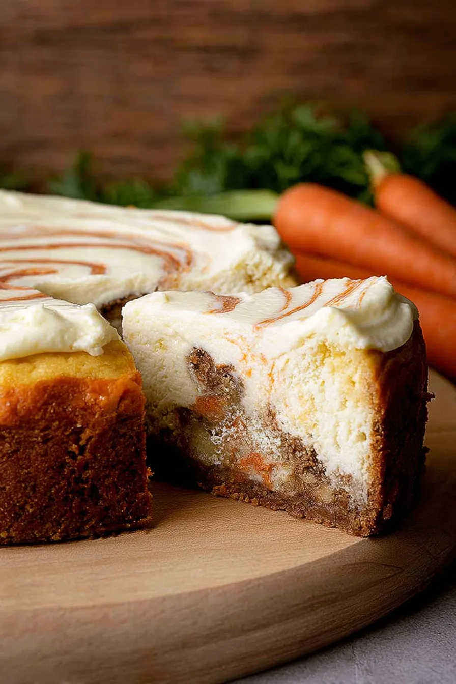 Delicious Carrot Cake Cheesecake Slices