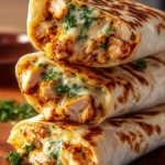 Cheesy Garlic Chicken Wraps Ready to Enjoy