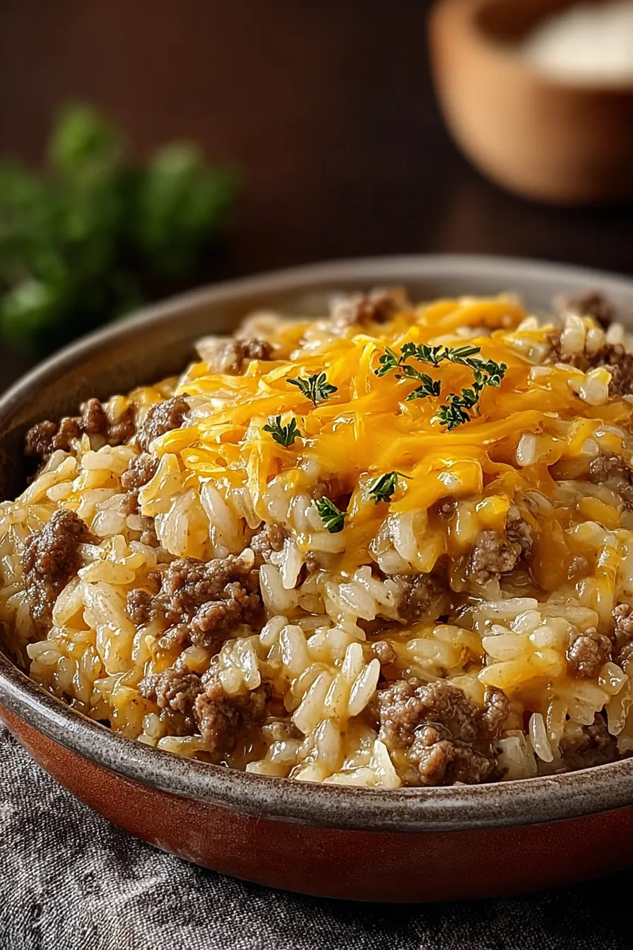Cheesy Hamburger Rice Casserole: A Comforting Delight 4 Cheesy Hamburger Rice Casserole
