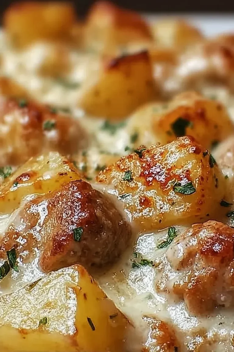 Garlic Parmesan Crockpot Chicken and Potatoes in a bowl