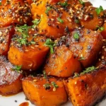 Honey Chili Smashed Sweet Potatoes Plated Delight
