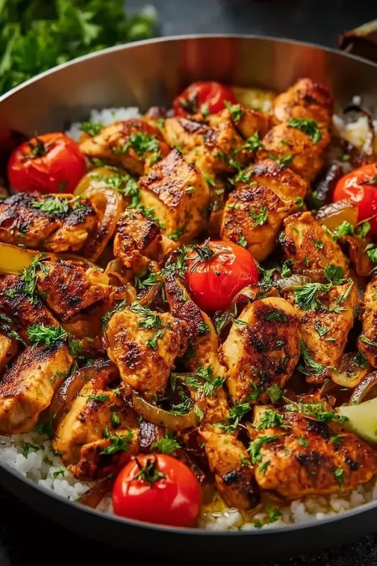 Mediterranean Chicken Skillet Served with Fresh Herbs