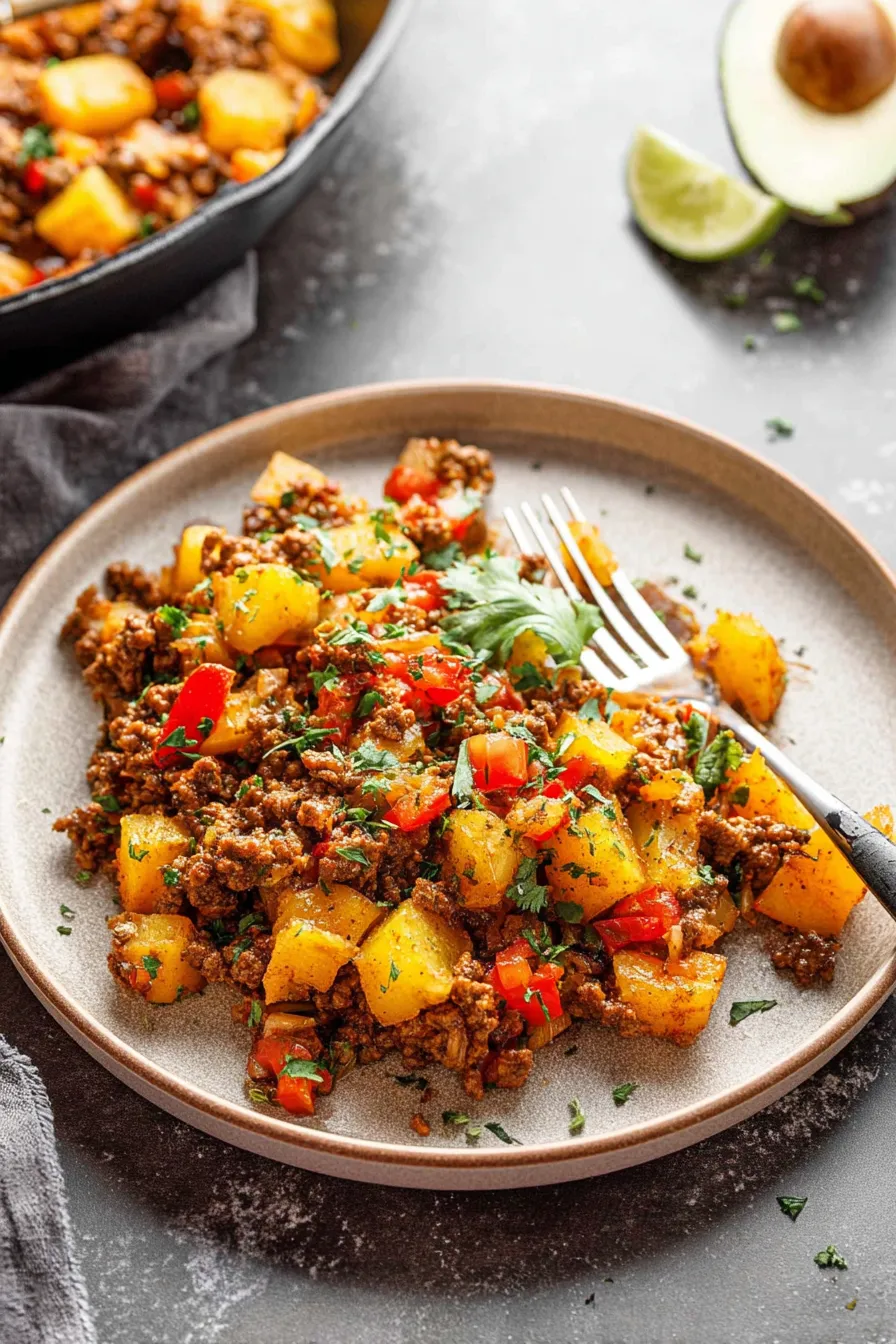 Mexican Ground Beef and Potato Skillet: A Flavorful Delight 6 Mexican Ground Beef and Potato Skillet